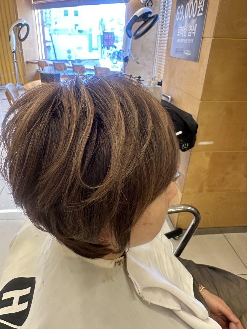 애쉬브라운 부분 하이라이트 진행