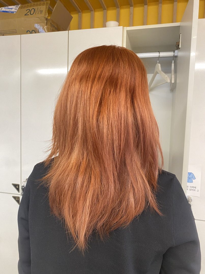 성신여대 미용실 레드브라운 컬러체인지