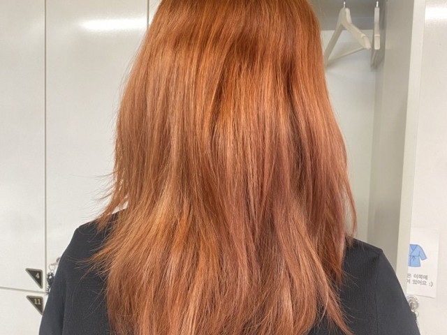 성신여대 미용실 레드브라운 컬러체인지