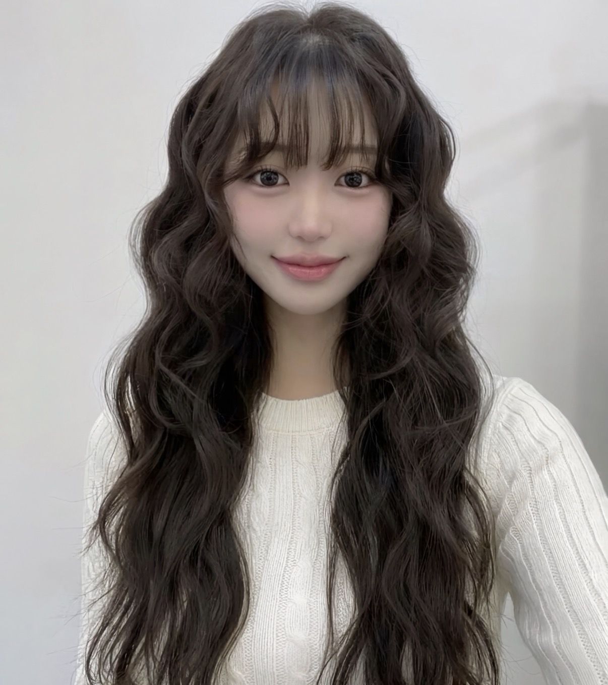 성북구미용실 살롱드바이퍼스트은비 긴머리 젤리펌｜광대 커버 & 자연스러운 웨이브 펌