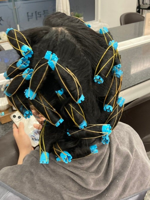 성신여대역 미용실 살롱드바이퍼스트은비 비오는 장마철에도 예쁜 긴머리 굵은히피펌 시술중3