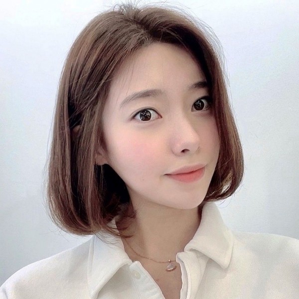 성신여대 미용실 모즈펌, 보더펌 ,단발c컬펌 시술후 앞모습