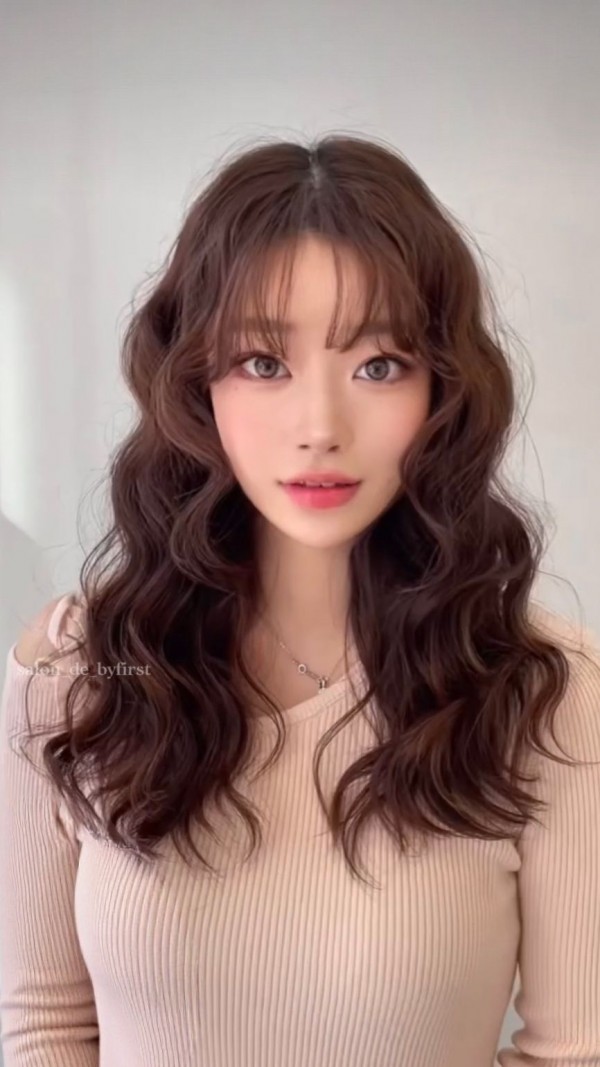 성신여대 미용실 몽글몽글 사랑스러운 젤리펌 시술후 정면 사진