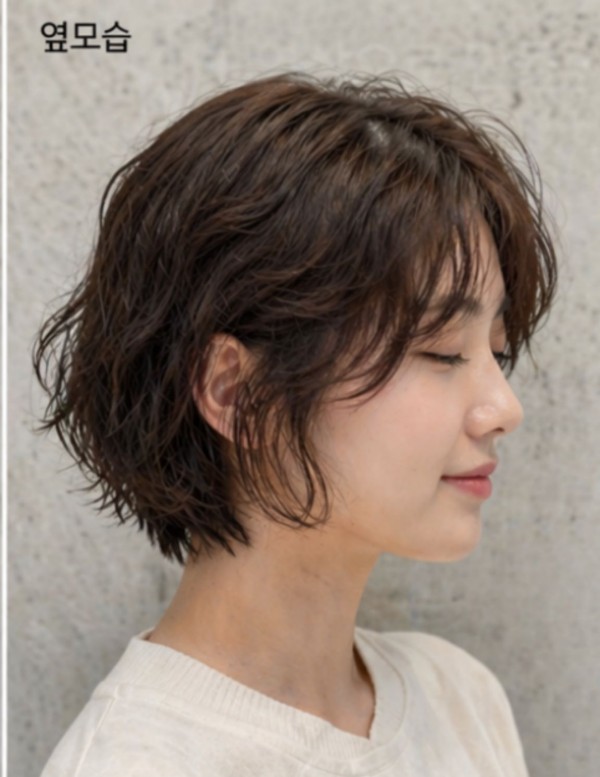 단발 c컬 셋팅펌2