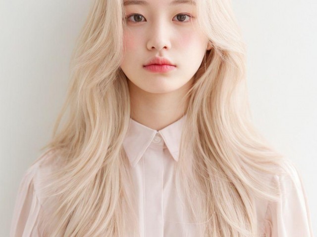 성신여대 미용실 백금발 레이어드펌.탈색