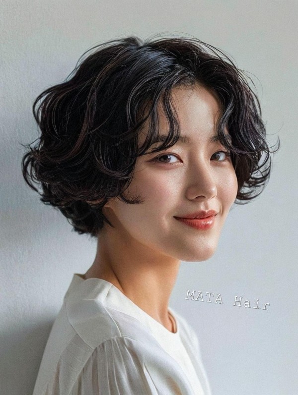 성신여대 미용실 숏 단발 젤리펌 c컬펌