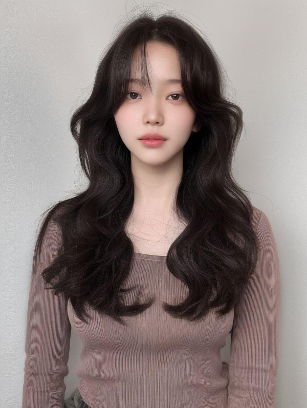 성신여대 미용실 레이어드 볼륨 셋팅 다크 애쉬 브라운