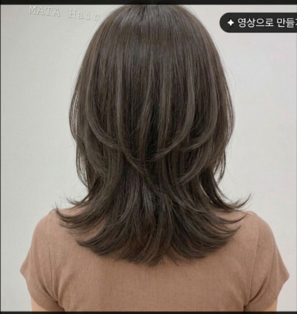 중단발 레이어컷 매트브라운3