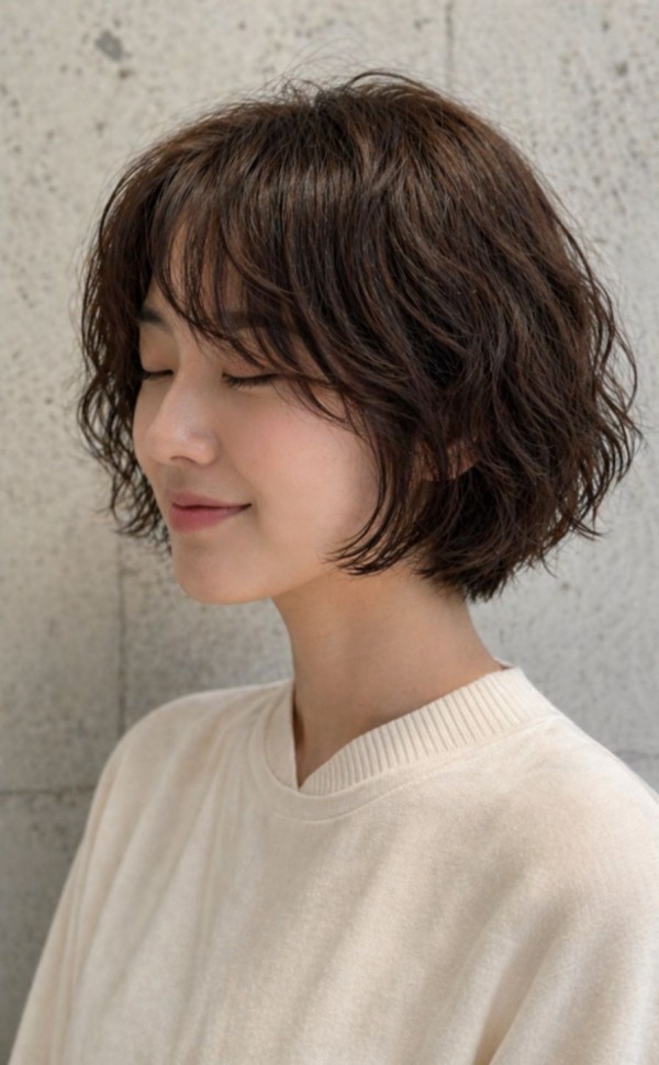 단발 c컬 셋팅펌1