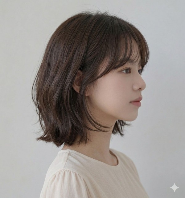 단발레이어컷  c컬펌2