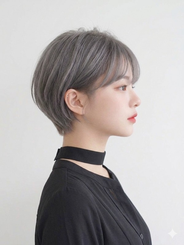 그레이염색 숏컷2