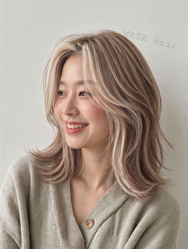 성신여대 미용실 중단발 레이어컷 탈색 발레아쥬1