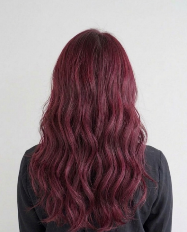 성신여대 미용실 긴머리 레드핑크3