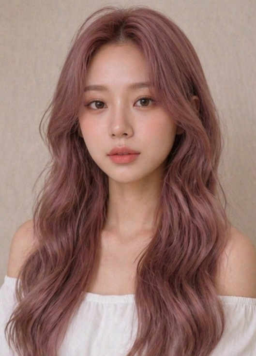 탈색머리스타일  로즈핑크컬러2