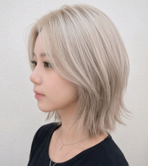성신여대 미용실 추천 인생 단발 허쉬컷 백금발 탈색4