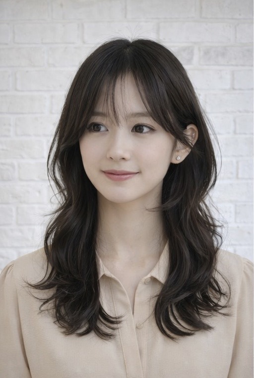 성신여대 미용실 레이어드펌 앞모습 시술후