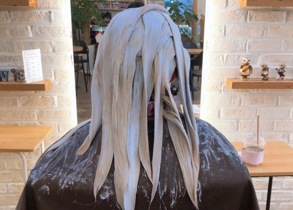 탈색 머리스타일  애쉬브라운4