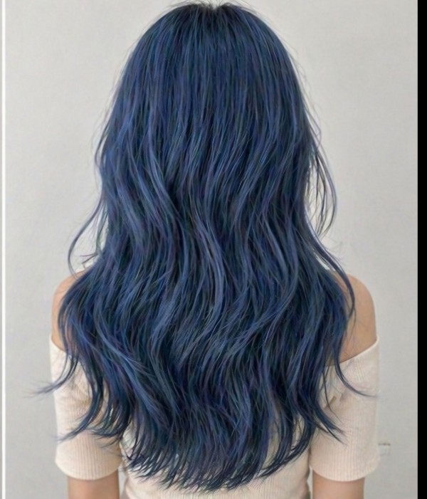 탈색머리스타일  애쉬블루 발레아쥬4