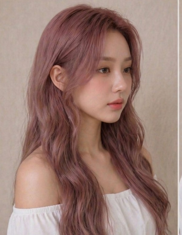 탈색머리스타일  로즈핑크컬러3