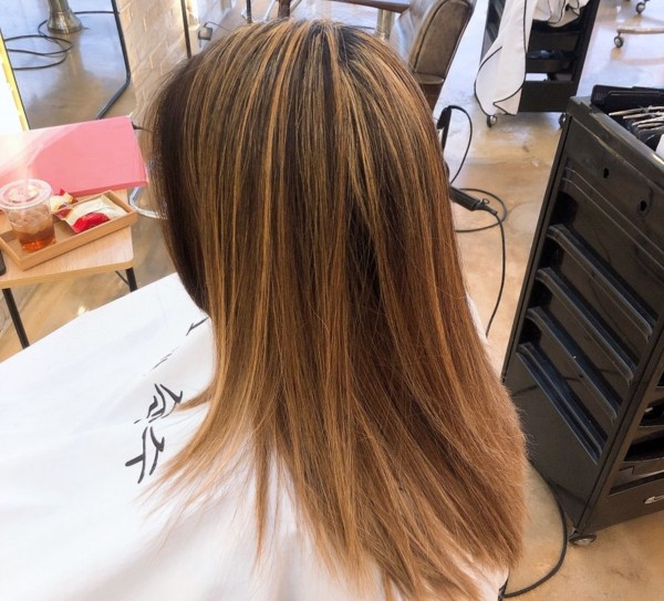 탈색머리스타일   레드핑크컬러 발레아쥬8