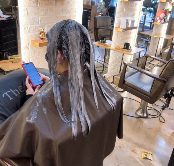 쵸코브라운 컬러염색6