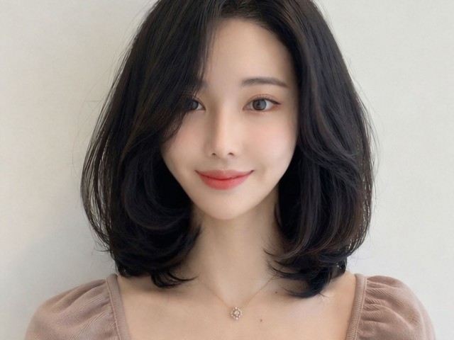 단발머리 볼륨펌