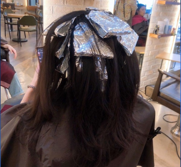 탈색머리스타일  애쉬블루 발레아쥬6