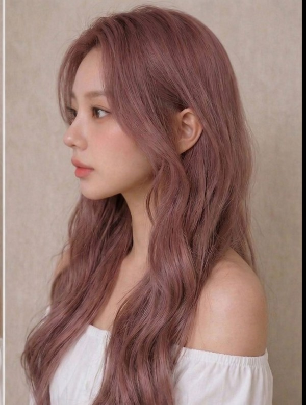 탈색머리스타일  로즈핑크컬러1