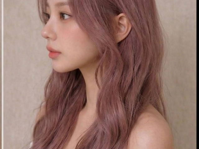탈색머리스타일  로즈핑크컬러