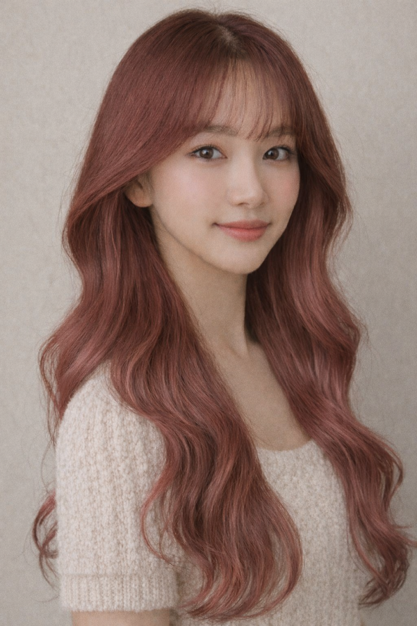 성신여대역 미용실 핑크브라운컬러3