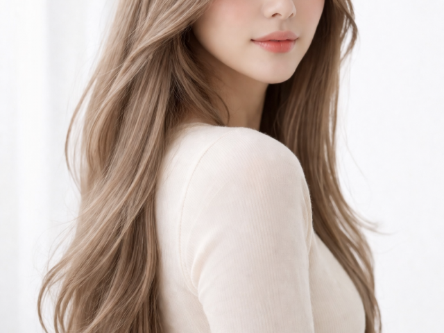 탈색 머리스타일  애쉬브라운