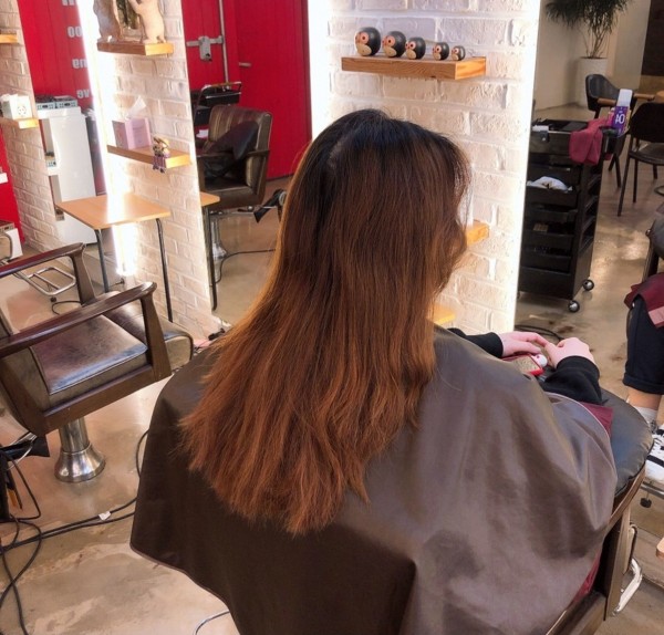 쵸코브라운 컬러염색8