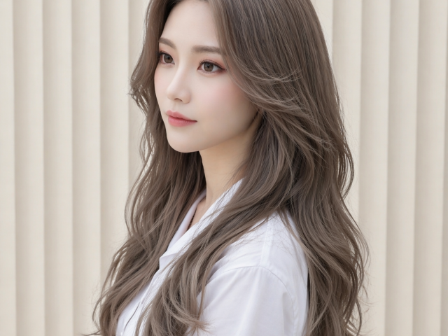 탈색머리스타일  애쉬브라운컬러