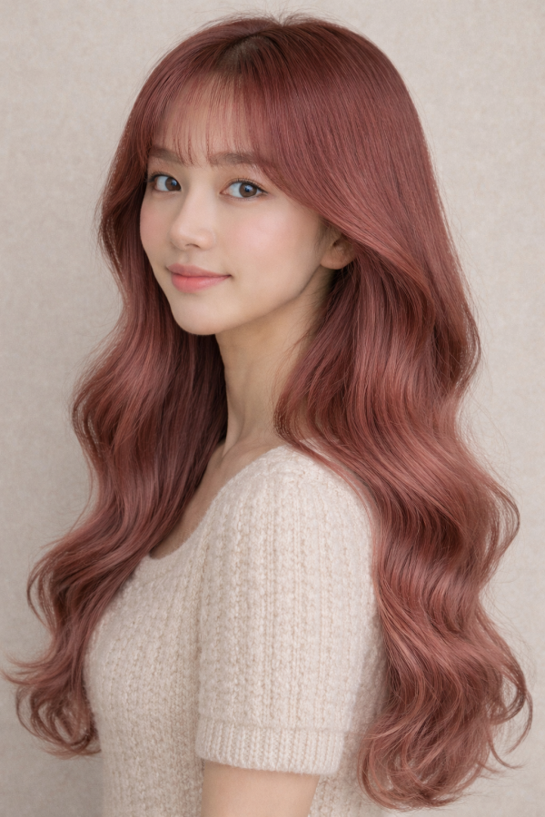 성신여대역 미용실 핑크브라운컬러2