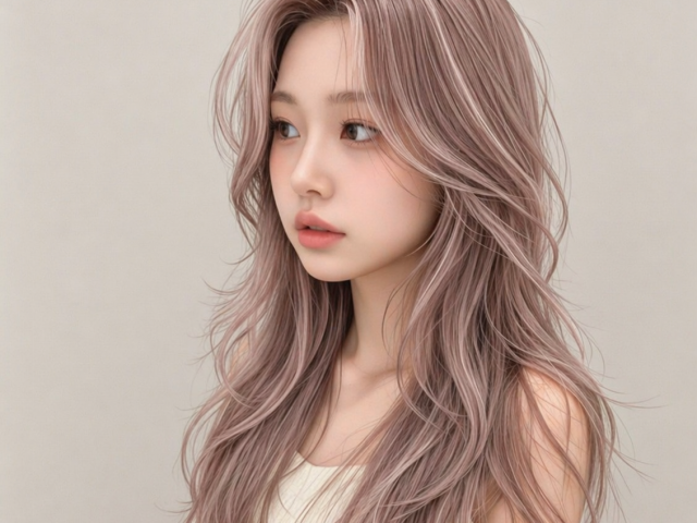 탈색머리스타일 발레아쥬 애쉬핑크컬러