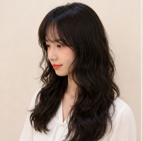 성신여대 미용실 긴머리 레이어드컷 S컬펌2