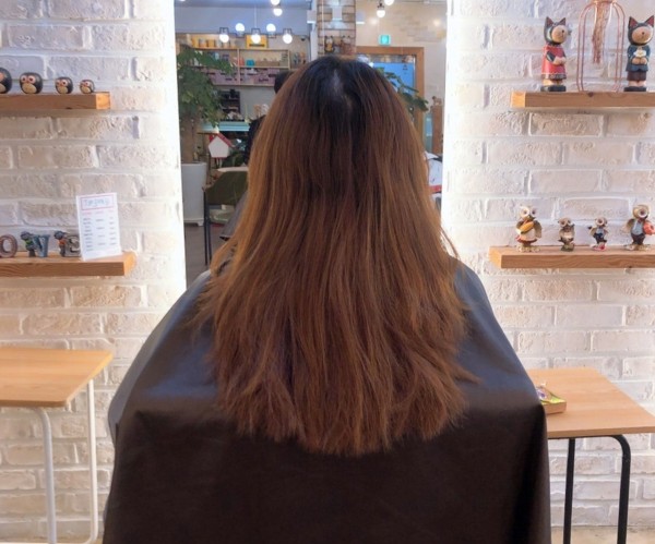 쵸코브라운 컬러염색7