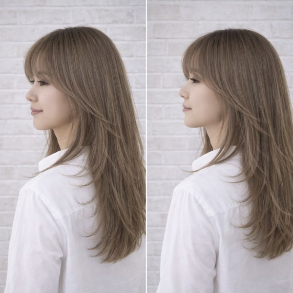 성신여대 미용실 모카무스 탈색 염색 시술후 옆모습