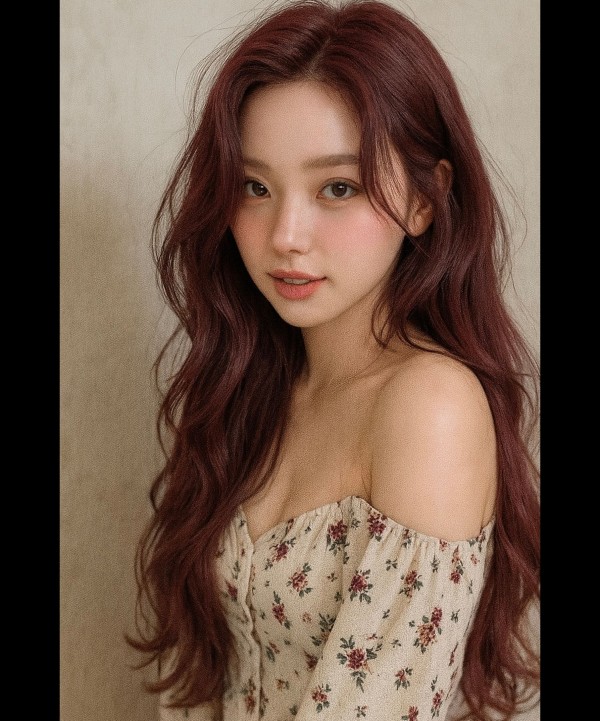 성신여대 미용실 레드와인 컬러 시술후3