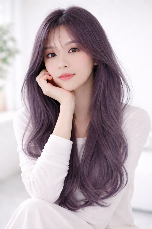 성신여대역 미용실  탈색후 애쉬퍼플컬러1